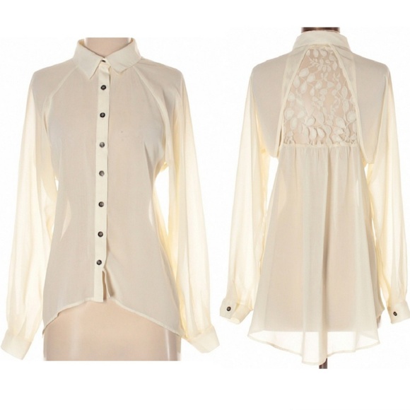 Patterson Tops - Patterson Blouse High-Low Lace Back XS